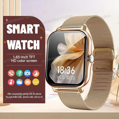 Nuovo Smartwatch con Chiamata BT, Monitoraggio Salute e Sonno, Schermo HD da 1.80'', Orologio Intelligente per Bambini, Impermeabile, Braccialetto Sportivo alla Moda per Donne e Uomini