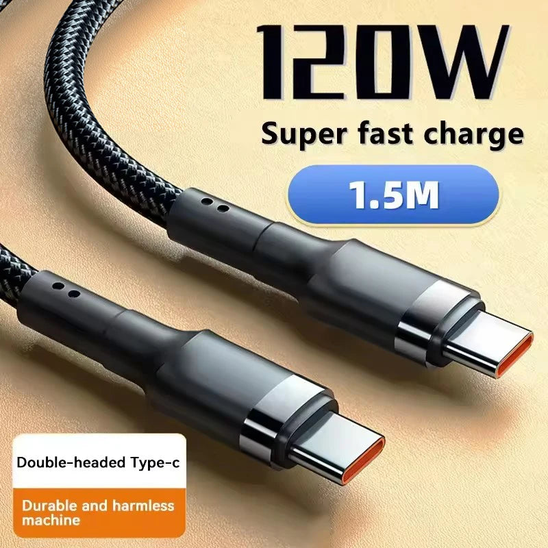 Cavo USB C a USB Type C Da 120W Per Ricarica Rapida PD Compatibile Con Smartphone Qualità Premium