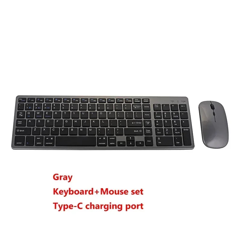 Set tastiera e Mouse Bluetooth Wireless Ultra sottile compatibile per Mac OS/iOS/iPad OS tastiera ricaricabile per MacBook