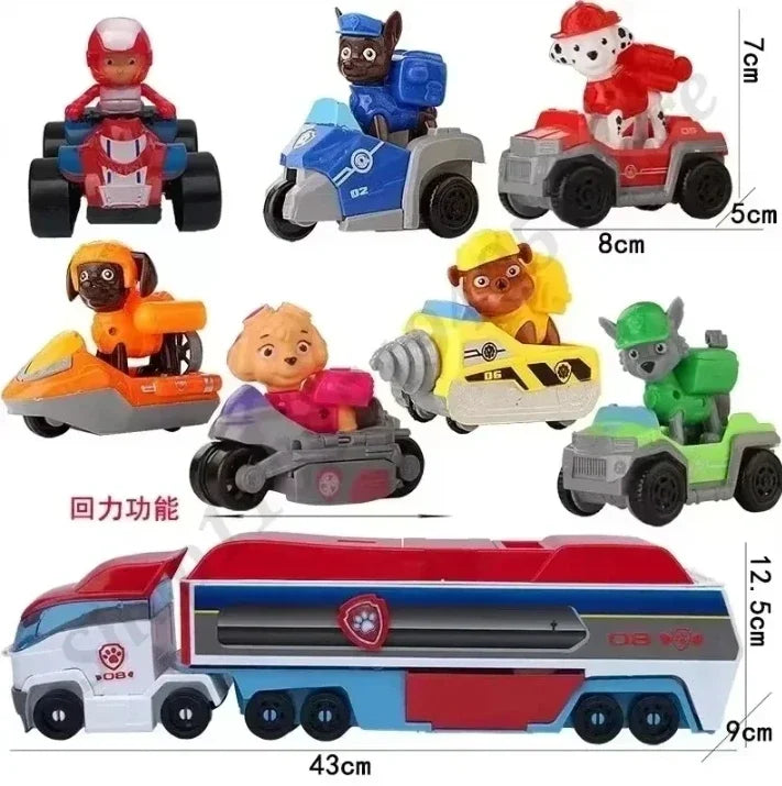 Paw Patrol Set di giocattoli Cartoon Anime Figure Patrol Canine Chase Skye Rimbalzo Bicicletta Decorazione della casa Regali di compleanno di Natale per bambini