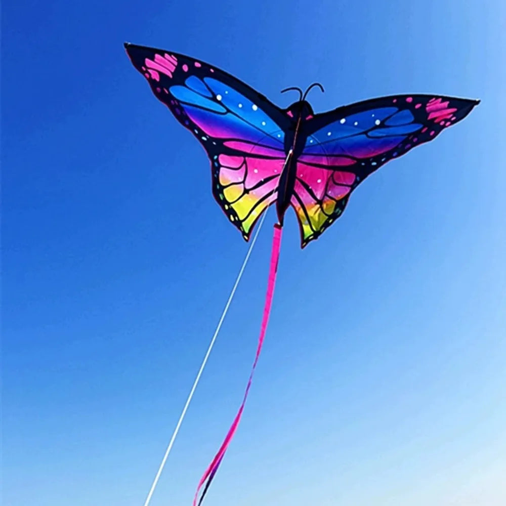 Aquilone Farfalla Colorato Da 1,45 M Per Bambini Volo Facile E Stabile Con Coda Lunga Esterno