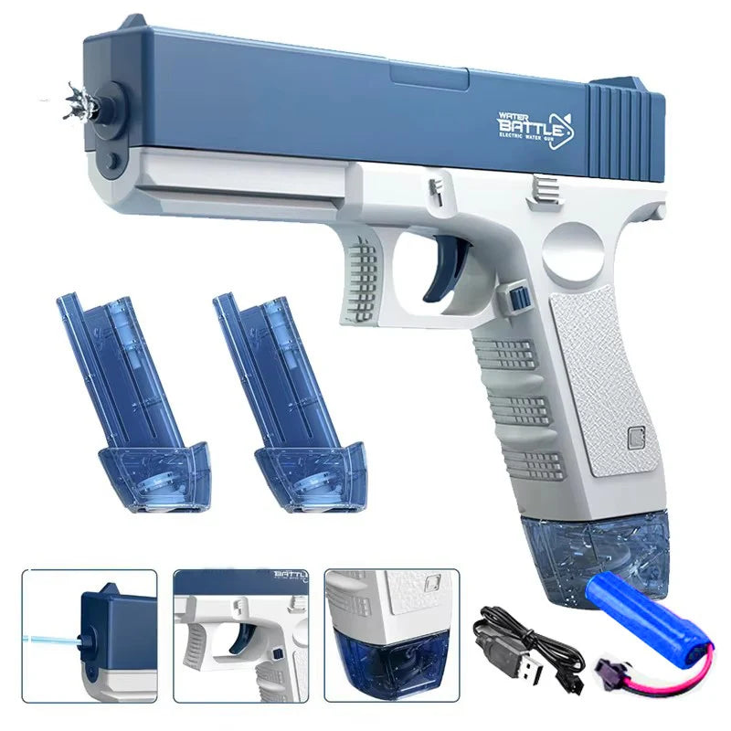 Pistola Ad Acqua Elettrica Ricaricabile A Lungo Raggio Per Battaglie Spiaggia Piscina Giardino Estivo Regalo Compleanno