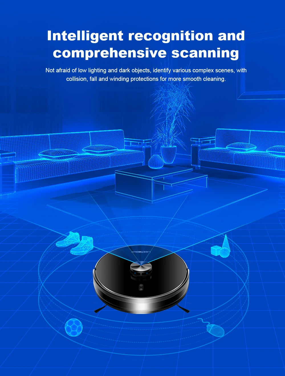 (codice promozionale:AEAE10) Liectroux Robot aspirapolvere, navigazione Laser, aspirazione 6500pa, mappa Multi-pavimento, straccio bagnato a forma di Y, zona No-Go APP personalizzata,