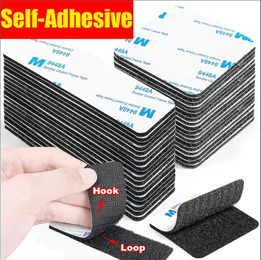Nastro Velcro Autoadesivo Forte In Nylon Con Colla 10 Pezzi Per Fai Da Te E Artigianato