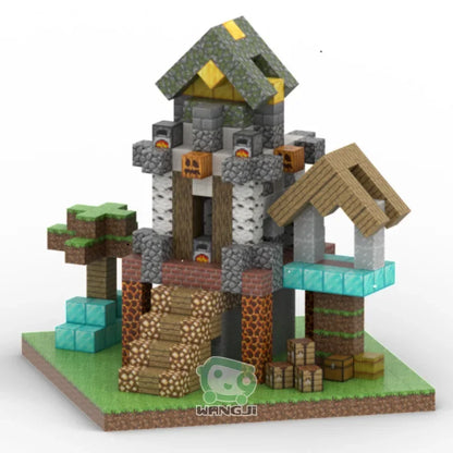 Vendita calda disponibile 300+ stili Minecrafte blocchi magnetici mattoni da costruzione MC bambini fai da te 2x2CM blocchi magnetici a 6 facce minifigure
