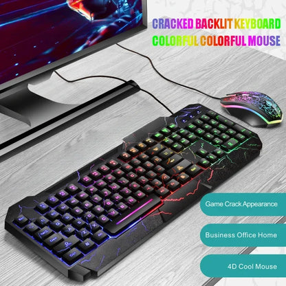 Combo Tastiera Meccanica Da Gaming Cablata Con Led Retroilluminata E Mouse Incluso