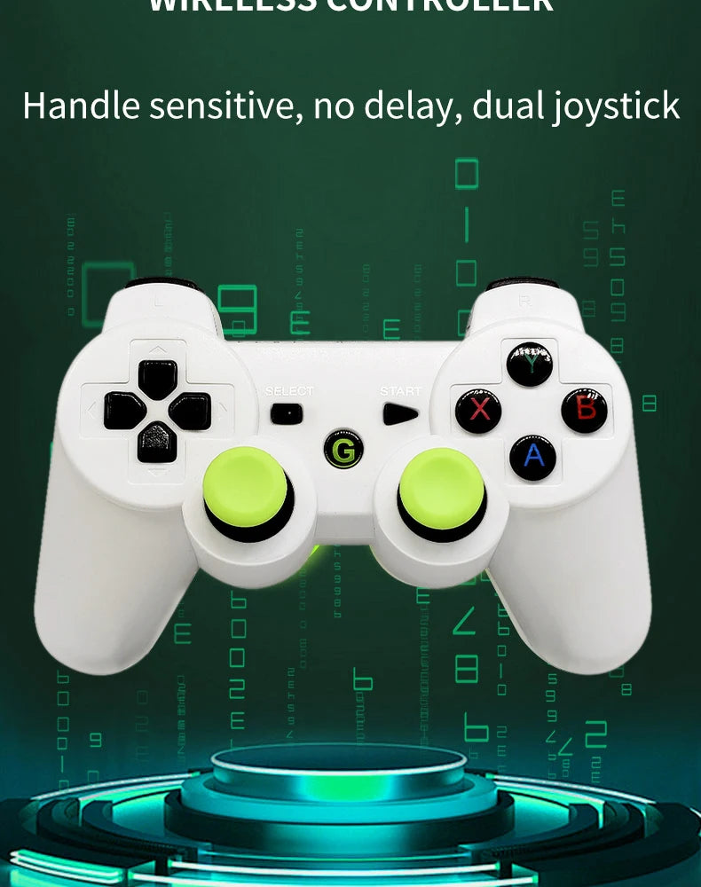 Nuova Console di Gioco Coopreme Y7 X7 128G 2026 con Sistema Linux, Video 4K, TV Box, Controller Wireless, Giochi Retro 10000+ e Supporto PSP