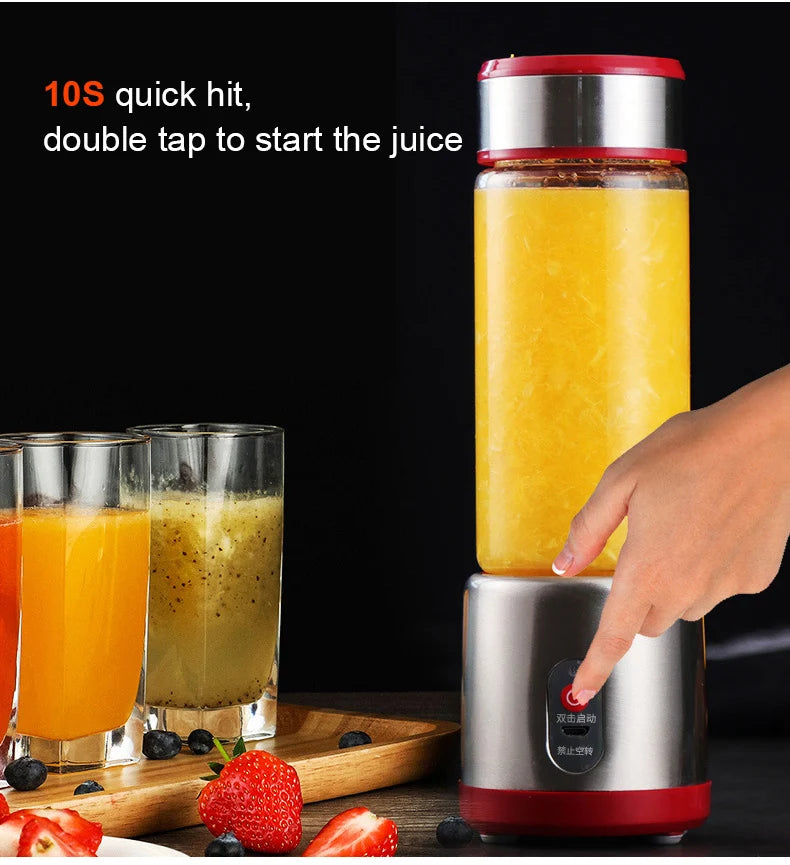 Spremiagrumi Elettrico USB Ricaricabile Multifunzionale Frullatore Estrattore di Succo