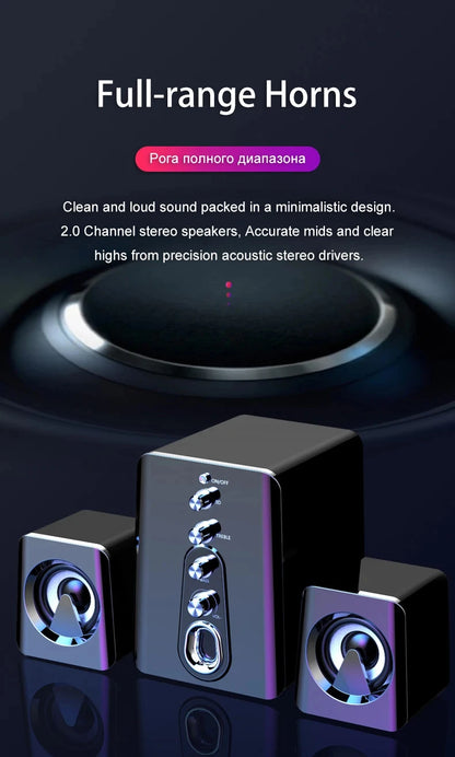 Altoparlanti per computer Sistema Home Theatre PC Subwoofer per basso Altoparlante Bluetooth Musica Soundbar surround 4D per laptop desktop Boombox