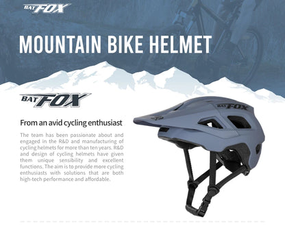 Casco Da Bicicletta Batfox Speedframe MTB Leggero Con Certificazione CE Aerodinamico E Protezione Affidabile