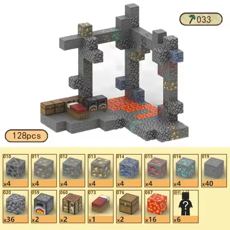 Blocchi magnetici Mine World Cube Magnet World Set per bambini di età 3+ Modello fai da te Stelo per bambini Miglior giocattolo sensoriale Montessori