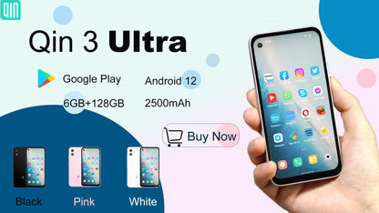 Qin F25 MTK8786 Non sbloccare Google Play Android 14 Schede SIM doppie 6 GB + 128 GB 2700 mAh WIFI Bluetooth Touch Schermo da 3,54 pollici
