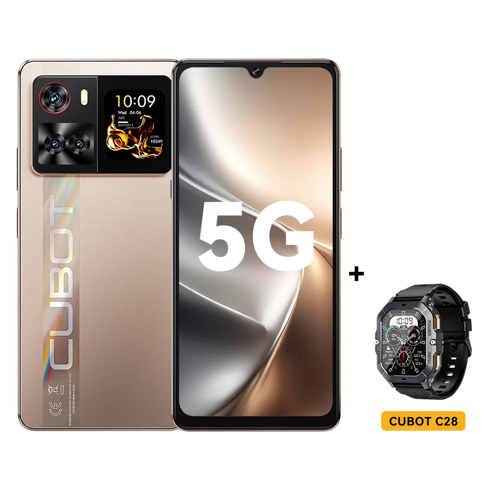 Cellulari Smartphone 5G Cubot X100, Android 15, Dimensity 7025, 6nm, 2.5GHz, schermo da 6.88 pollici 120Hz, 16GB RAM (8GB+8GB estesi), 256GB ROM, fotocamera da 64MP, batteria da 5100mAh, telefoni 5G, NFC telefono, GPS