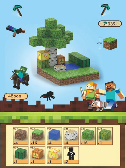 Blocchi magnetici Mine World Cube Magnet World Set per bambini di età 3+ Modello fai da te Stelo per bambini Miglior giocattolo sensoriale Montessori