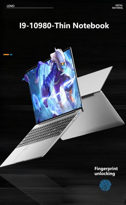 Computer portatile da 15.6 pollici con Intel Core i9 10980HK, Windows 11 Pro, 32GB di RAM, SSD da 512GB/1TB/2TB, notebook portatile per ufficio e studio.