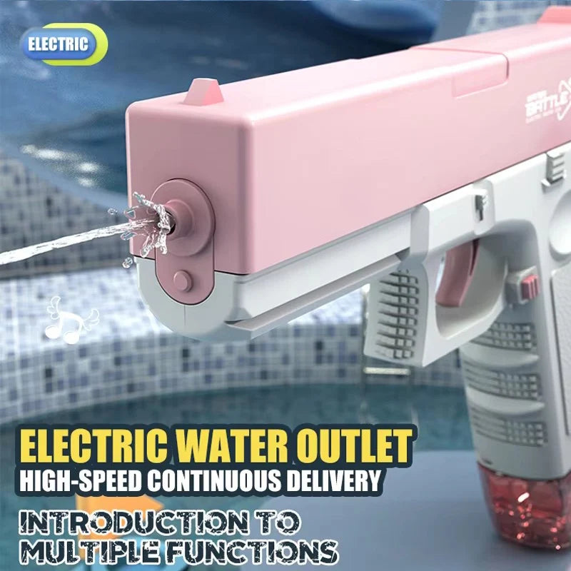 Pistola Ad Acqua Elettrica Ricaricabile A Lungo Raggio Per Battaglie Spiaggia Piscina Giardino Estivo Regalo Compleanno