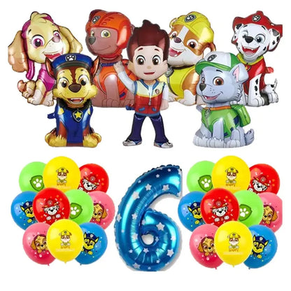NUOVO Paw Patrol Compleanno Forniture Bomboniere Buon Compleanno Paw Patrol Kit di decorazioni per feste Piatto a palloncino Tazza Borsa regalo Adesivo per bambini