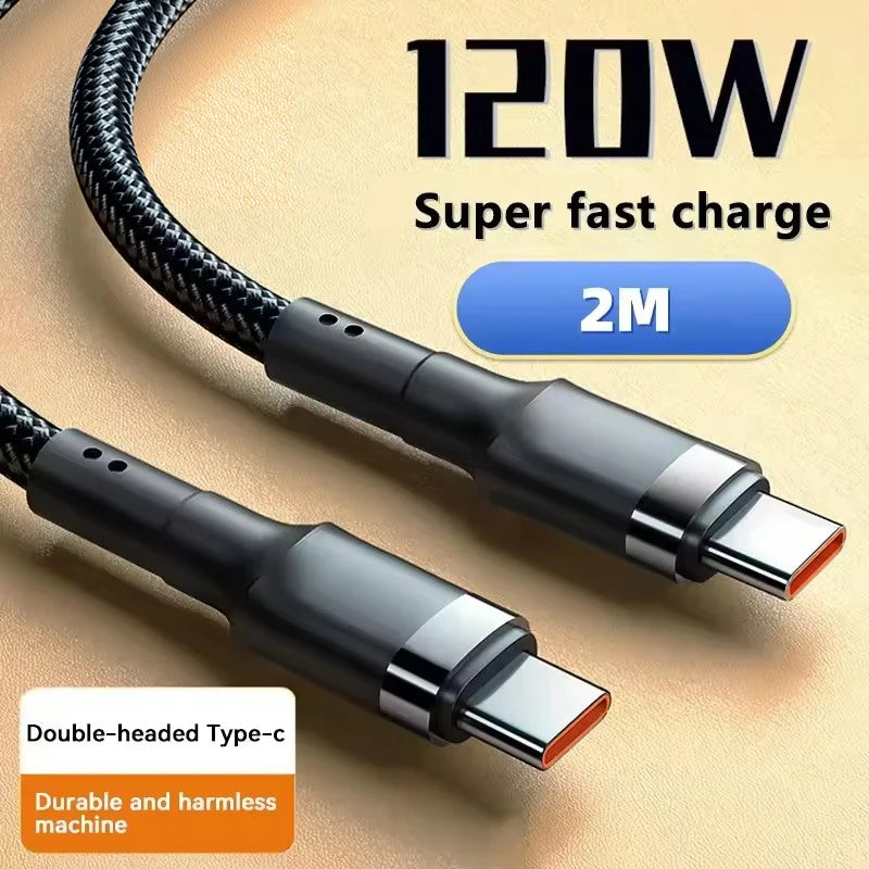Cavo USB C a USB Type C Da 120W Per Ricarica Rapida PD Compatibile Con Smartphone Qualità Premium