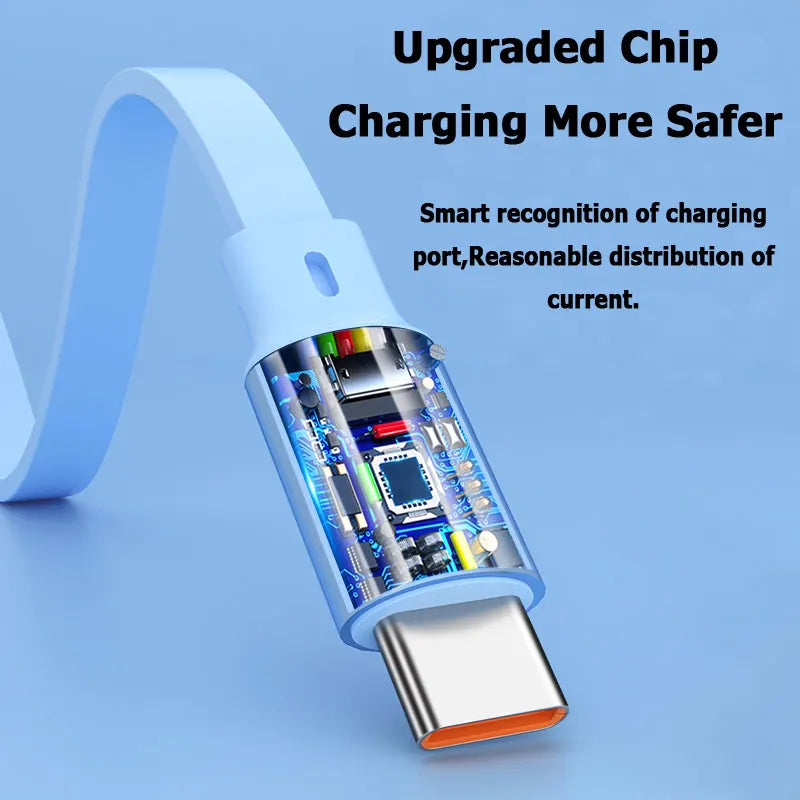 Cavo Retrattile 3 In 1 USB C Lightning Micro USB Ricarica Rapida 100 W 6 A 1,2 m Flessibile