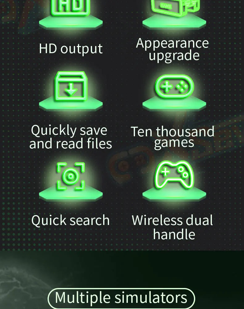 Nuova Console di Gioco Coopreme Y7 X7 128G 2026 con Sistema Linux, Video 4K, TV Box, Controller Wireless, Giochi Retro 10000+ e Supporto PSP