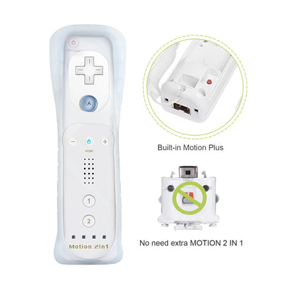 Set controller 2 in 1 per Nintendo Wii Joystick Motion Plus opzionale Gamepad remoto wireless con custodia in silicone Videogioco