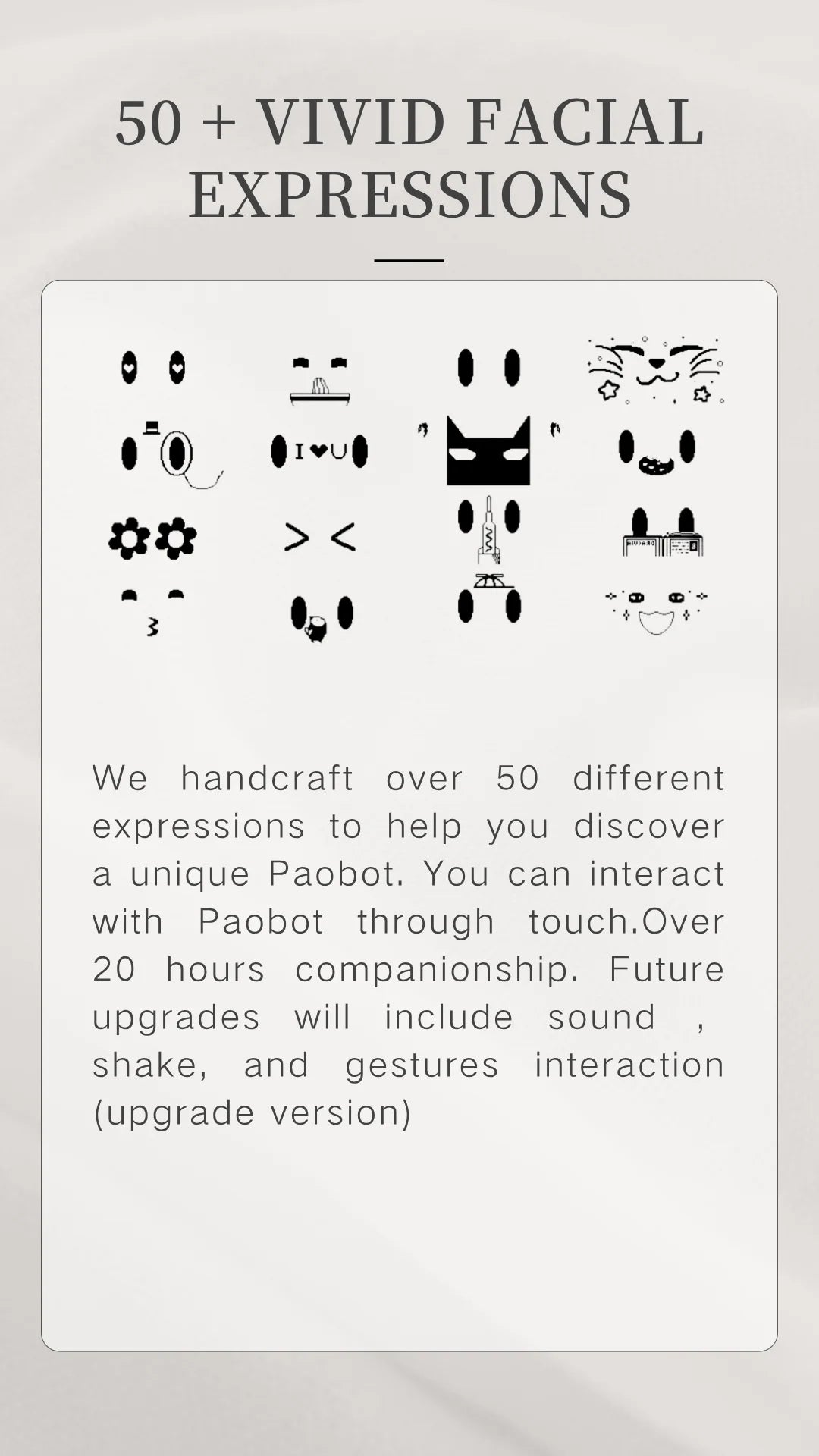 PAOBOT Intelligence Robot Compagno Emo Robot Animali Domestici Robot Intelligente Interattivo Giocattolo Mini Robot Da Tavolo Tamagotchi Elettronico