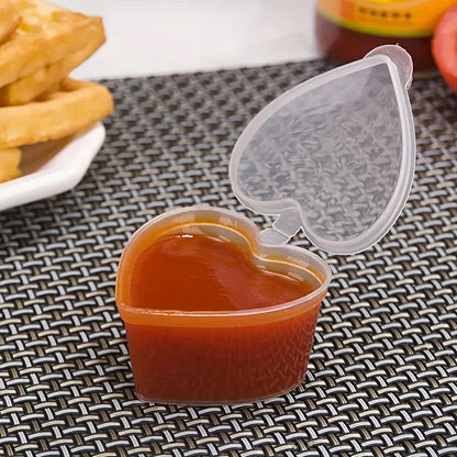 Contenitori Monouso Per Salsa A Forma Di Cuore Da 45 Ml Confezione 10, 20 O 40 Pezzi
