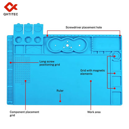 Tappetino Da Lavoro ESD Antistatico In Silicone Resistente Al Calore 500 Gradi Per Riparazioni Elettroniche