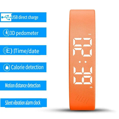 Braccialetto Fitness Intelligente Con Contapassi E Monitoraggio Attività, Led Impermeabile E Vibrazione Allarme
