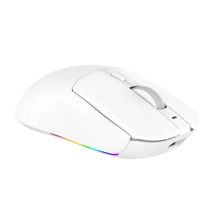 Mouse da gioco wireless Tri-mode AJ139-V2-MC cablato/2,4 GHz/BT con base di ricarica magnetica Chipset da gioco PAW3311 12000 DPI max