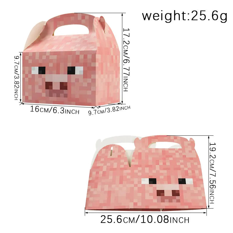 Scatole A Gable Per Bomboniere Pixel Giochi Set Da 12 Astucci Decorativi Per Compleanni