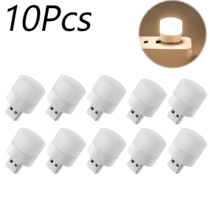 Luce Notturna Usb Mini Led Rotonda Per Lettura Protezione Degli Occhi Lampada Da Lettura Portatile