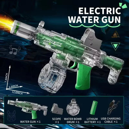 Pistola Ad Acqua Elettrica M416 Con LED Per Simulazione Fuoco Grande Capacità Giocattolo Estivo Per Bambini