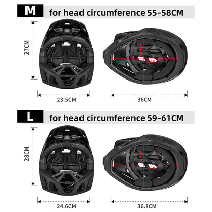 Casco Integrale Per Bici Da Montagna Discesa Adulti Protezione Elevata Leggerezza Comfort