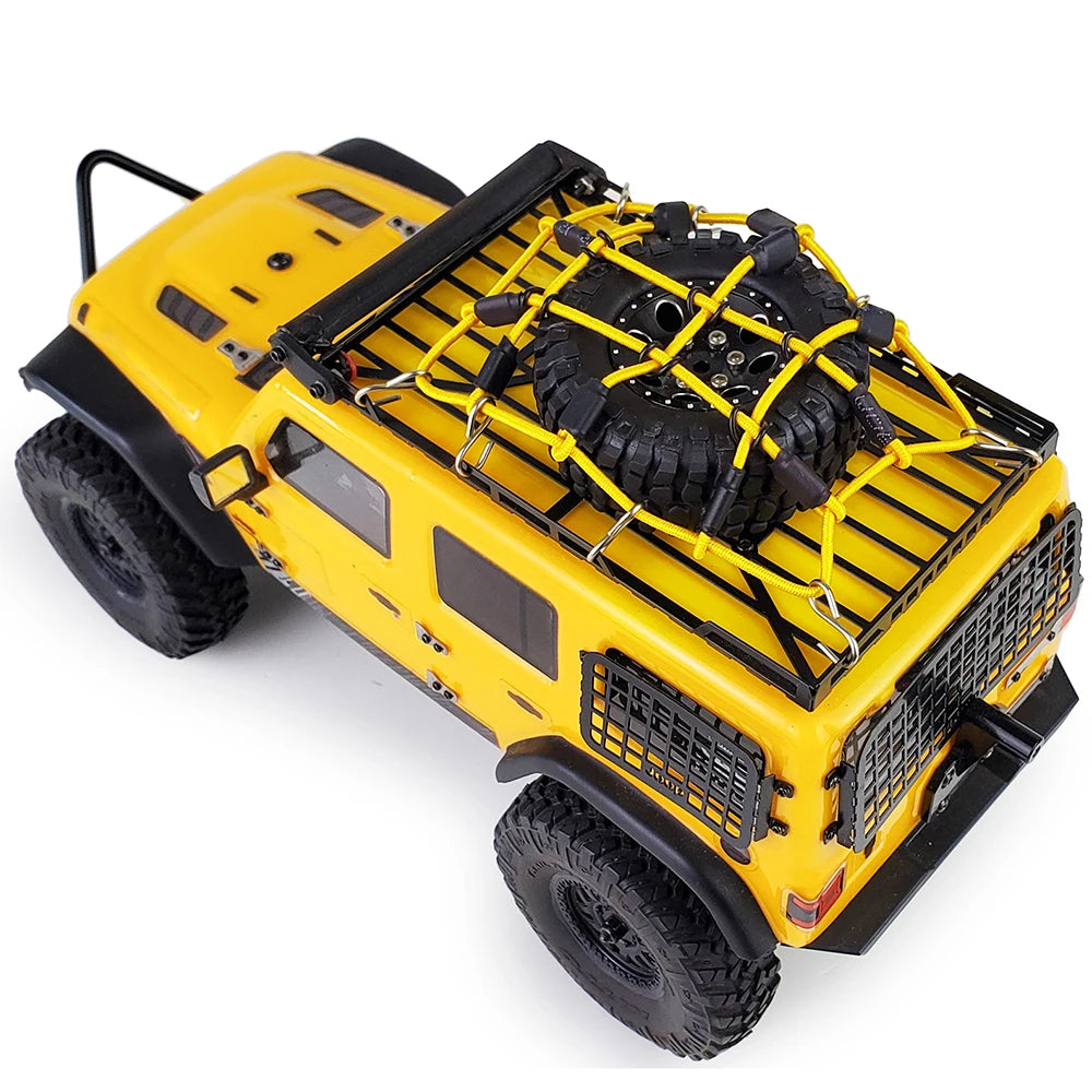 Decorazione Auto RC Mini Jack Stand Con Gancio Rimorchio E Rete Per Bagagli 1 18 E 1 24 Scale