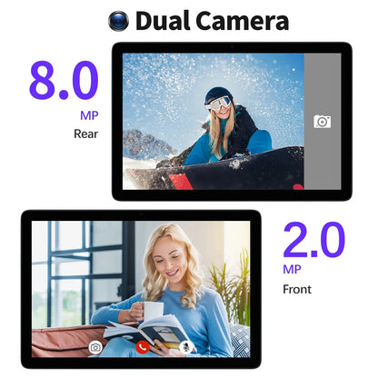 Pritom Tab11 Tablet Android 14 Da 10 Pollici Con 8 GB RAM E 128 GB ROM Octa Core WiFi 5G Tastiera E Custodia