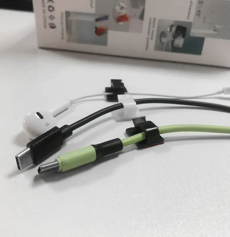 Clip Gestione Cavi Kit 10 50 Pezzi Per Fissaggio E Organizzazione Per Uffici E Casa