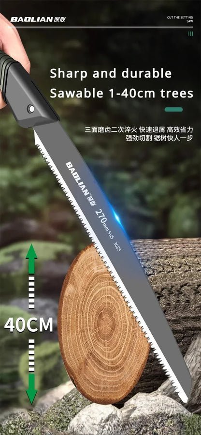 Sega Manuale Pieghevole Ergonomica Con Impugnatura Antiscivolo Per Taglio Di Rami E Legno All'aperto Campeggio