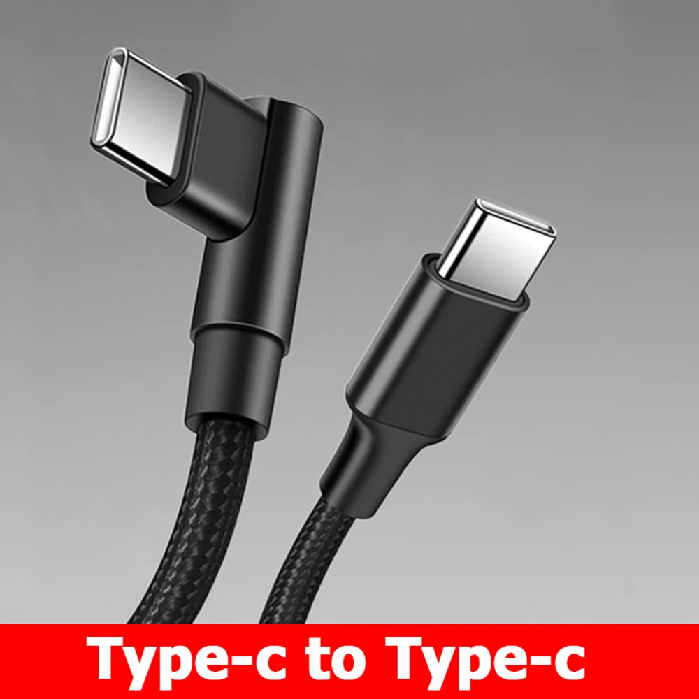 Cavo di Ricarica Usb C Pd 4.0 Angolo di 90 Gradi 100W per iPhone 15 Pro Max Xiaomi Huawei MacBook iPad