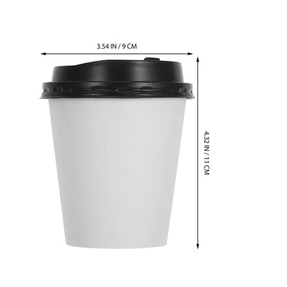Tazze Da Caffè Usa E Getta Con Coperchio In Carta Kraft 50 Pezzi Per Ufficio Asporto