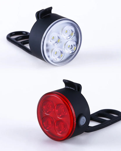 Set Luci Da Bicicletta Ricaricabili Frontale E Posteriore Impermeabili USB MTB Con Alta Luminosità