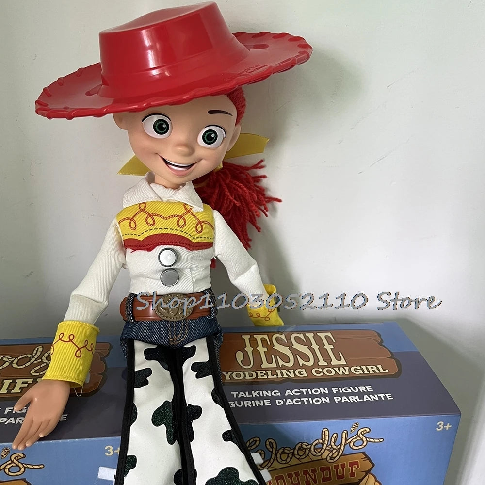 Toy Story 4 Talking Woody Jessie Action Figure Sing Soft Cute Anime Figure Decorazione Compleanno Modello Regalo Giocattoli
