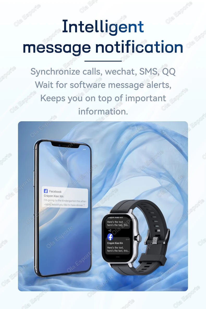 Smartwatch Da 1,83 Pollici Con Touchscreen Completo Per Fitness E Chiamate Bluetooth