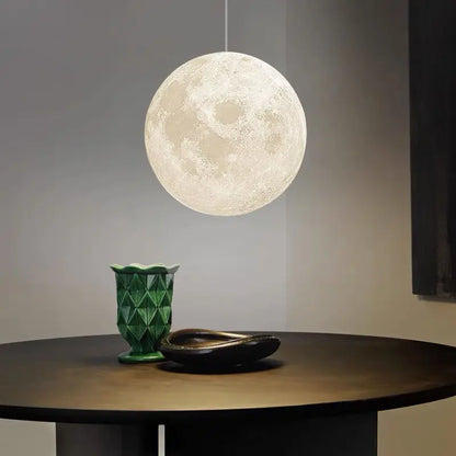 Lampada A Sospensione Forma Di Luna Con Stampa 3D Per Ristorante E Bar Atmosfera Creativa Luce Notturna 110V 220V