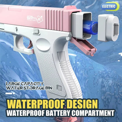 Pistola Ad Acqua Elettrica Ricaricabile A Lungo Raggio Per Battaglie Spiaggia Piscina Giardino Estivo Regalo Compleanno