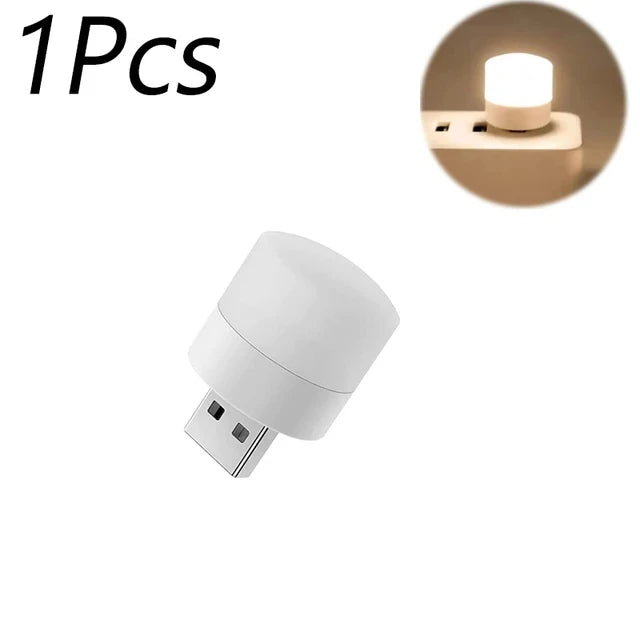 Luce Notturna Usb Mini Led Rotonda Per Lettura Protezione Degli Occhi Lampada Da Lettura Portatile
