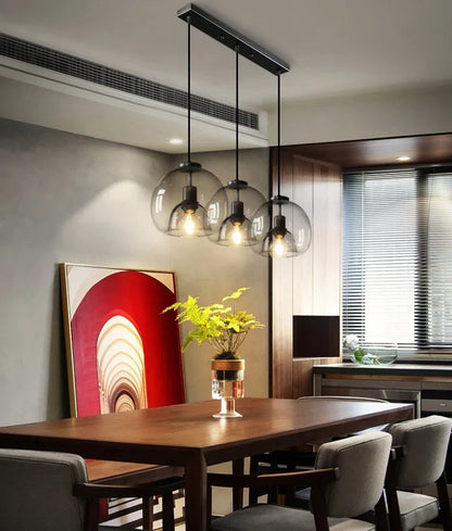 Lampadario A LED In Vetro Sospensione Moderna Grigio Per Soggiorno Pranzo Cucina E Camera Da Letto