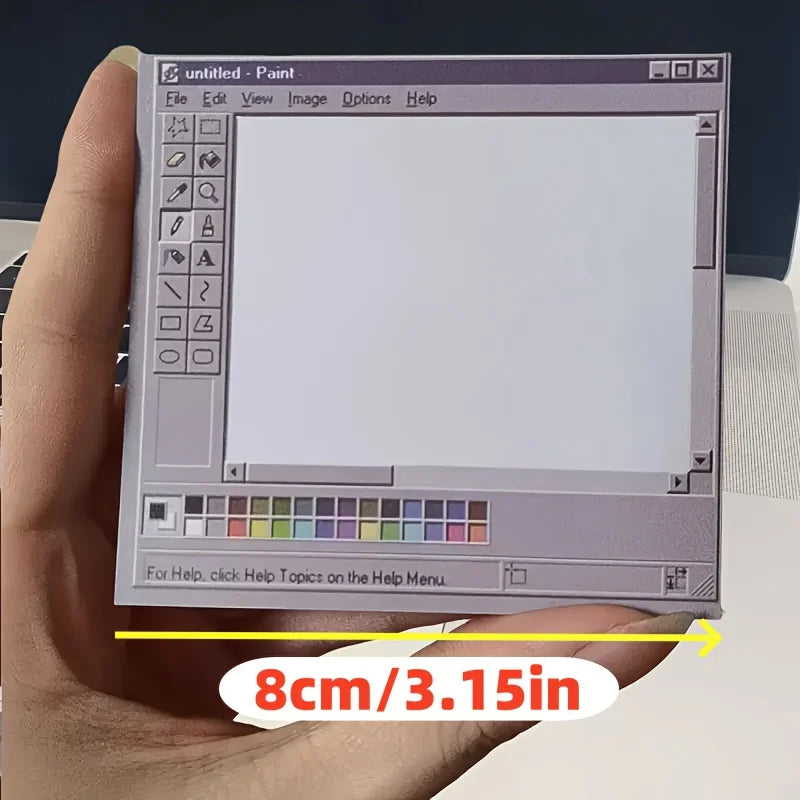 Note adesive per disegno computer vintage 50 fogli - Ideale per artisti e uso in ufficio, Note adesive durevoli, Note adesive per ufficio