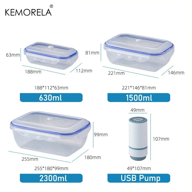 1/3PCS Scatola di Conservazione degli Alimenti Sottovuoto Contenitore di Immagazzinaggio Frigo Organizzatore Microonde Sicuro Conservazione Fresca Scatola di Tenuta Dispenser di Alimenti