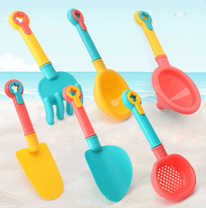 Set Giochi Spiaggia Per Bambini Con Secchiello E Paletta Per Sabbia E Attrezzi Da Acqua Estivi